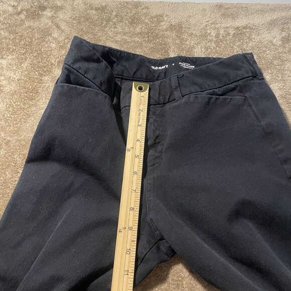 Old Navy Pants Womens Sz 6 High Rise Pixie Flare Black Secret Smooth Pocket - Picture 5 of 6